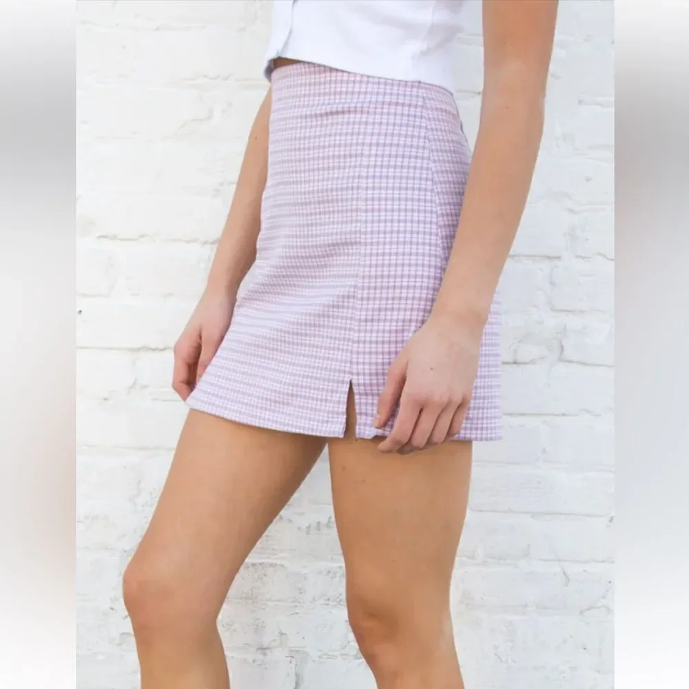 Brandy Melville Plaid Cara Mini Skirt!